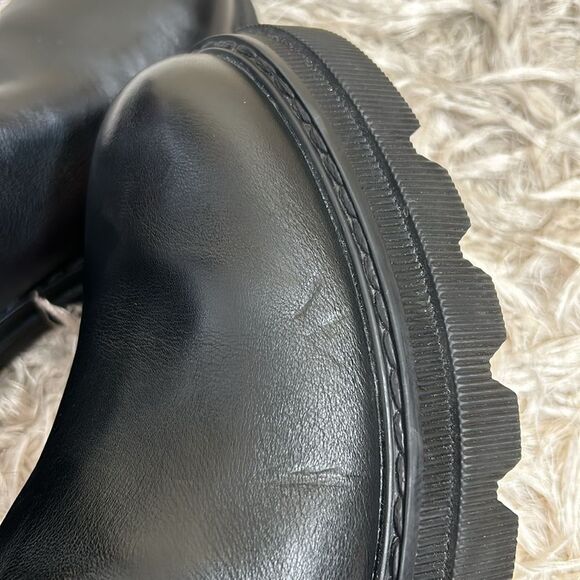 NWOB Voile Blanche Tweed 09 Black Calfskin Leather Chelsea Boots size 40 US 10 - Picture 14 of 14